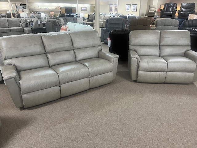 Ava Leather Reclining Sofa and Loveseat image 1